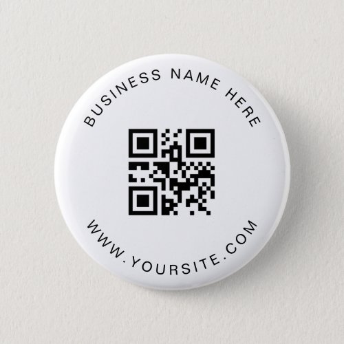 Black  White Custom Business Company QR Code Scan Button