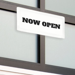 Black White Custom Color Now Open New Business Banner