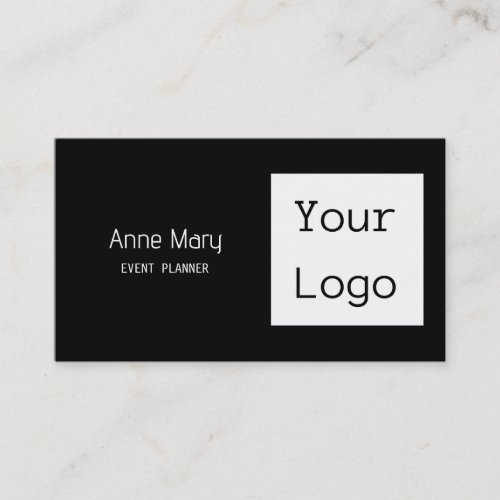 Black White Custom Color Text Photo Your Logo Cool Business Card