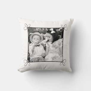 Black & White Custom Framed Photo Pillow