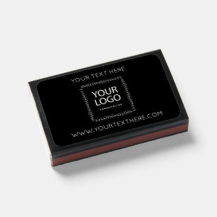 Black White Custom Logo Minimalism Black Unique Matchboxes