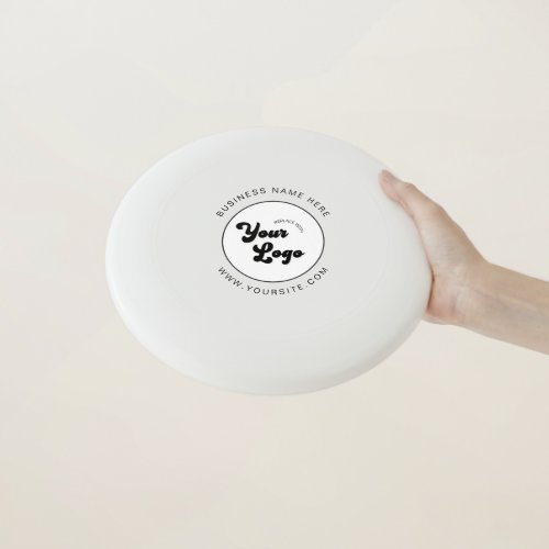 Black  White Custom Logo Text Business Corporate Wham_O Frisbee