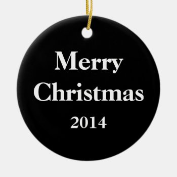 Black & White Custom Merry Christmas Ornaments by thechristmascardshop at Zazzle