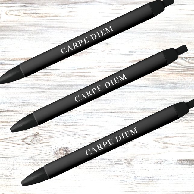 Black white custom motto slogan motivational pen (Creator Uploaded)