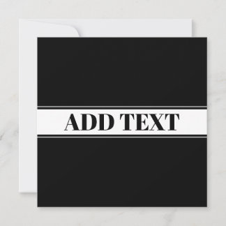 Black & White Custom Name Stripe