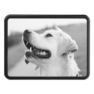 Black & White Custom Pet Trailer Hitch Cover