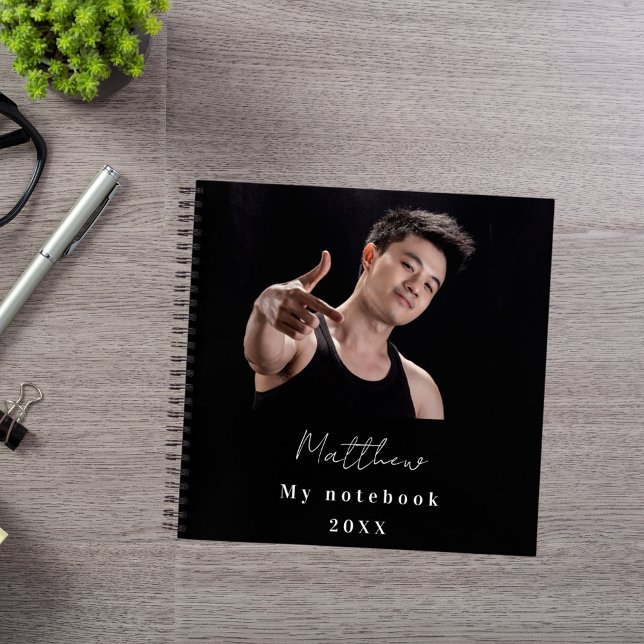 Black white custom photo notebook (Creator Uploaded)