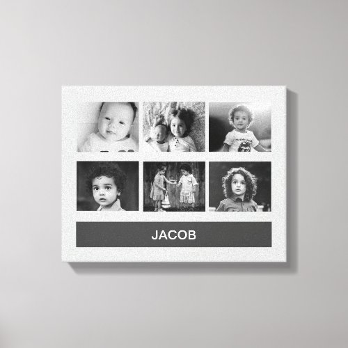 Black  White Custom Photo  Personalized Canvas Print