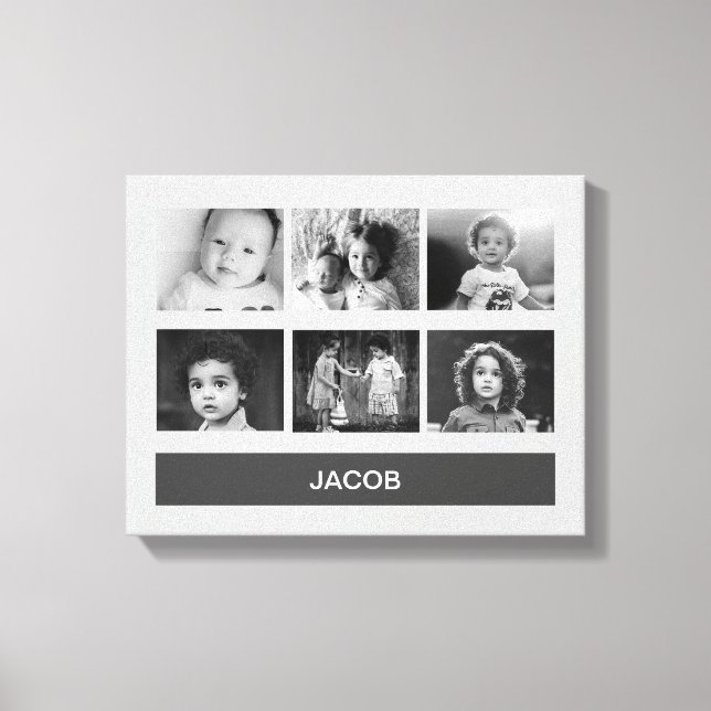 Black & White Custom Photo – Personalized Canvas Print (Front)