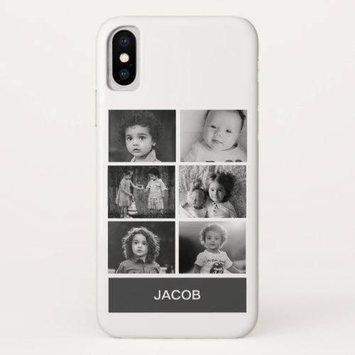 Black  White Custom Photo  Personalized iPhone XS Case