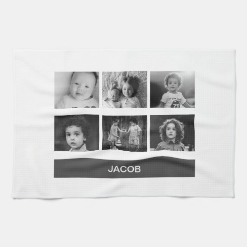 Black  White Custom Photo â Personalized Kitchen Towel