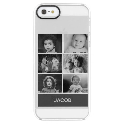 Black  White Custom Photo  Personalized Clear iPhone SE55s Case