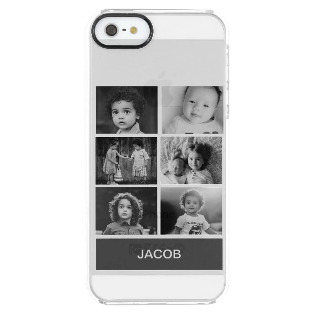 Black & White Custom Photo – Personalized Uncommon iPhone Case (Back)