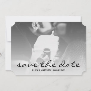 Black & White Custom Photo Save the Date