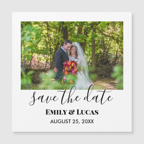 Black White Custom Wedding Photo Simple Elegant