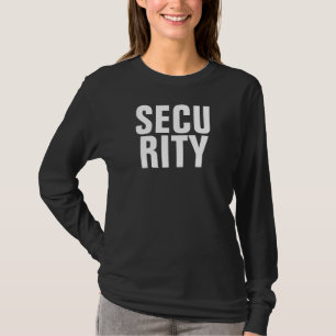 Black White Customizable Security Template Womens T-Shirt