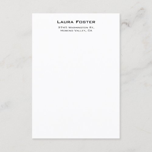 Black  White Cute Elegant Minimalist Style Enclosure Card