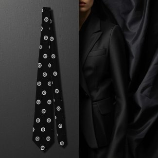 Black&white daisy  -  Art Deco  pattern 
