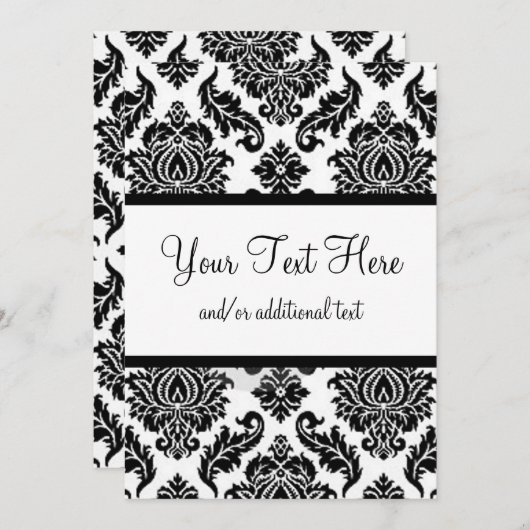 Black & White Damask (Front/Back)