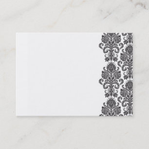 Black White Damask Business Card