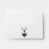 Black, White Damask Chandeliers A2 Envelope (Back (Top Flap))