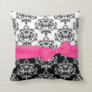 Black & White Damask Decorator Pillow