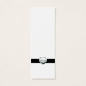 Black & White Damask Mini Bookmark (Back)