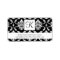 Black White Damask Monogram Wedding Address Labels