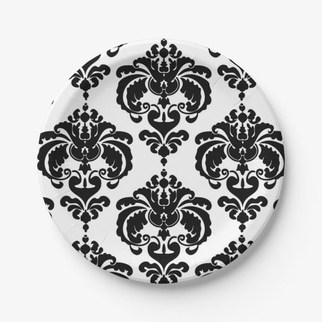 Damask paper plates on sale