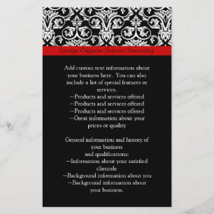 Black/White Damask w/ Ravishing Red Accent Flyer