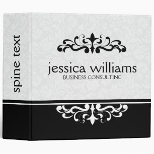 Black & White Damasks, Stripes & Floral Element Binder
