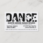 Black White Dance Studio Dancing Teacher Business Card at Zazzle