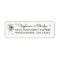 Black & White Dandelion Return Address Labels