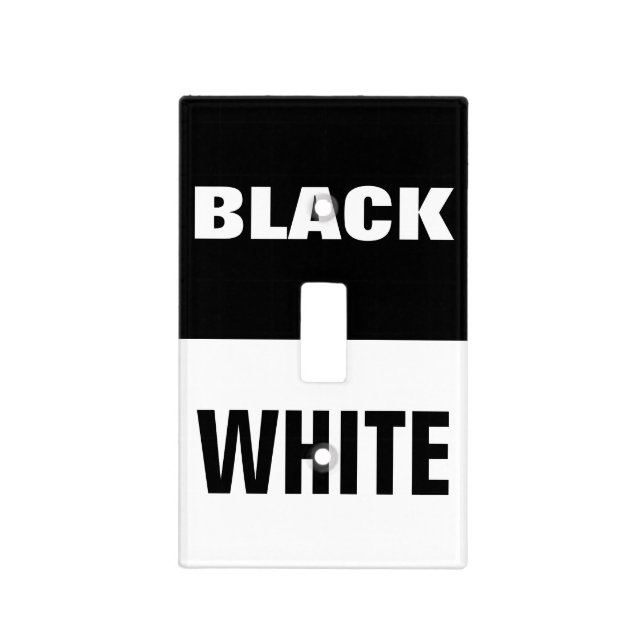 black/white dark/light  on/off light switch cover (Front)