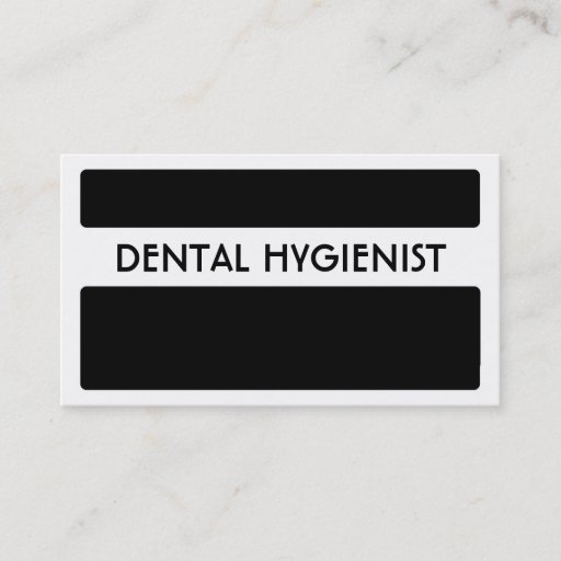 Customizable Black white dental hygienist business cards