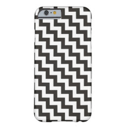 Black White Diagonal Chevrons iPhone 6 Case