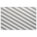 Black White Diagonal Modern Stripes Fabric