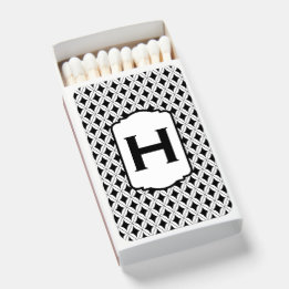 Black & White Diamond Art Deco Matchboxes