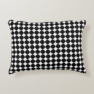 Black & White Diamond Checker Accent Pillow