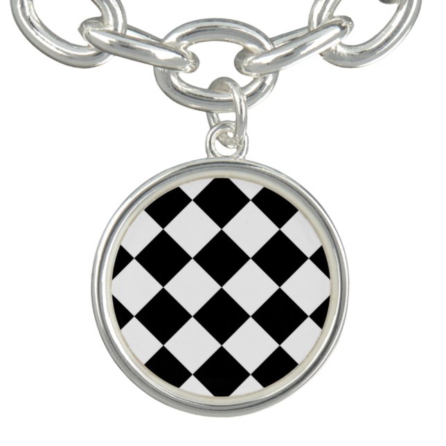 Black White Diamond Checkerboard Bracelet (Design)