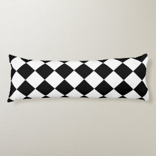 Black White Diamond Pattern Body Pillow