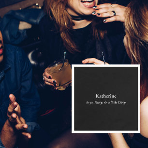 Black & White Dirty 30 Birthday Party Napkins