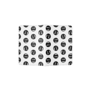 Black & White Disco Balls Vintage Music Pattern Passport Holder