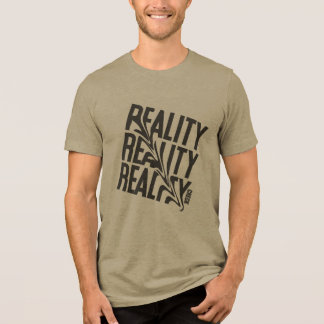 Black & White Distorted Reality Typography T-Shirt Tri-Blend Shirt