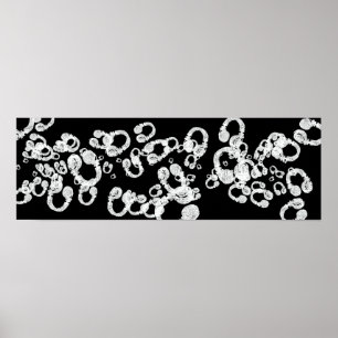 black&white DJ headphone Poster