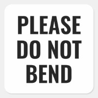Black & white do not bend trendy simple business