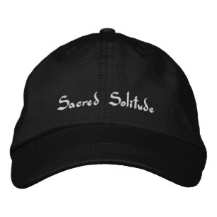 Black White Do Not Disturb Sacred Solitude  Embroidered Baseball Cap