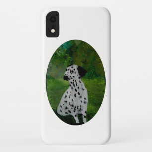 Black & White Dog Painting Dalmatian iPhone XR Case