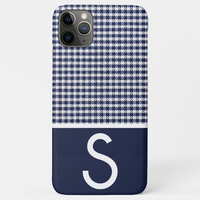 Black & White Dog's Tooth Fabric, Color Block Case-Mate iPhone Case (Back)
