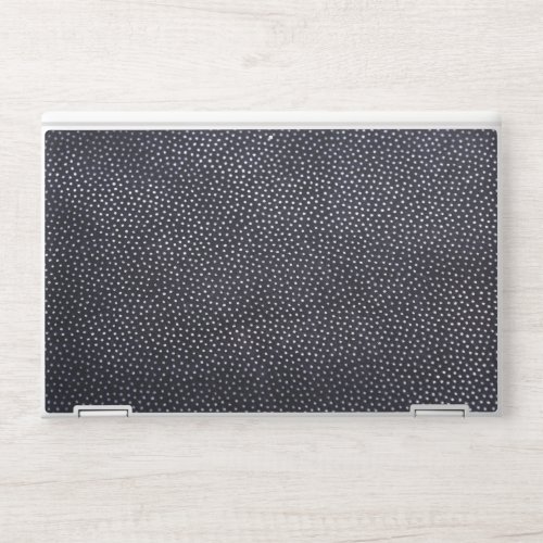 black  white dot leather  HP laptop skin